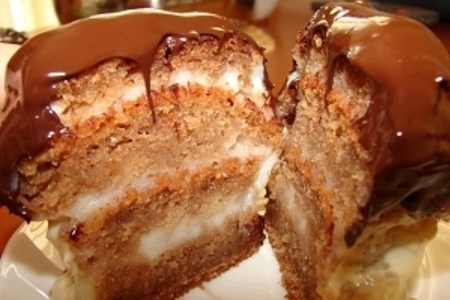 Фото к рецепту: Бисквит из кислого молока и пирожные из него