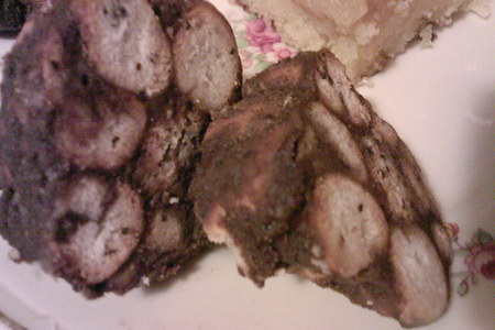 Фото к рецепту: Шоколадная колбаска с баранками