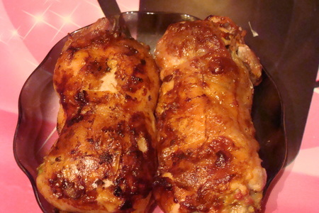 Фото к рецепту: Куриные окорочка фаршированные.