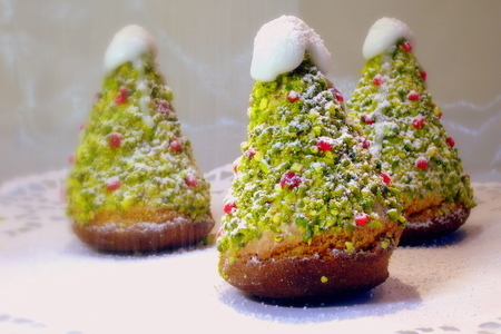 Бисквитное пирожное  "рождественская елочка" (съедобные подарки)