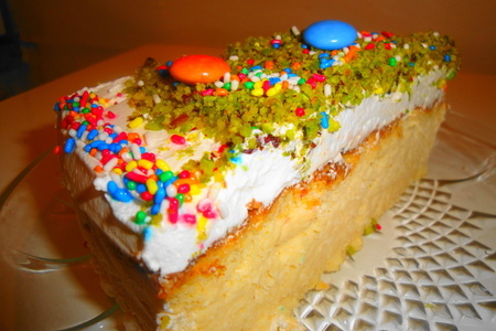 Фото к рецепту: Творожный торт без муки