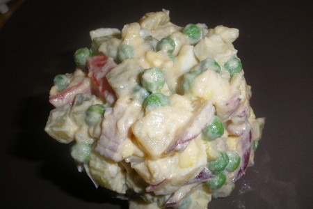 Фото к рецепту: Картофельный салат эрмитаж