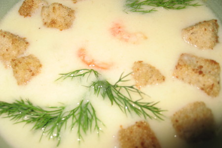 Простой и вкусный крем-суп с креветками