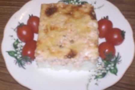 Фото к рецепту: Вкусная рыбная запеканка с рисом