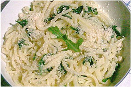 Фото к рецепту: Спагетти с руколлой