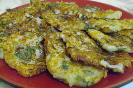 Фото к рецепту: Картофельно-кабачковые оладьи