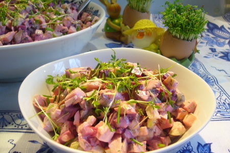 Фото к рецепту: Старинный немецкий селедочный?!! салат