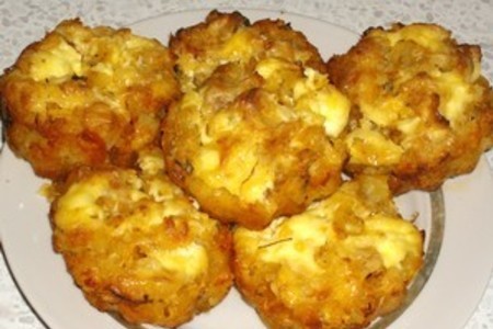 Фото к рецепту: Маффины из жареной картошки
