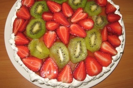 Фото к рецепту: Торт с фруктами