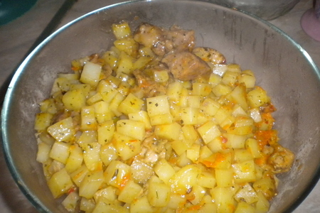 Фото к рецепту: Картошка тушеная в рукаве.