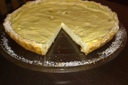 Фото к рецепту: Пирог с рикоттой и нектаринами "desiderio"