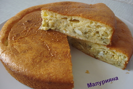 Фото к рецепту: Пирог с капустой на кефире