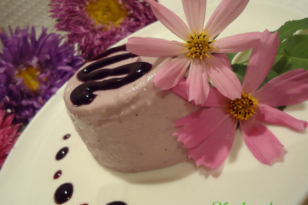 Фото к рецепту: Черничный десерт «нежность» - подарок чудесному человечку laralaram