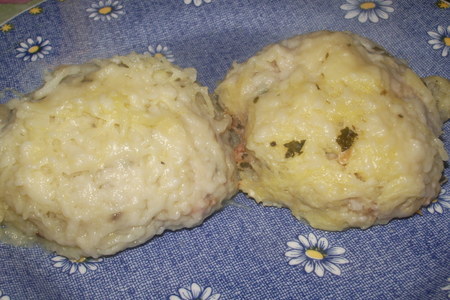 Фото к рецепту: Мясные шарики в картофельной стружке в пароварке