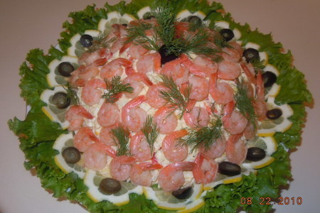 Фото к рецепту: Салат морской коктейль