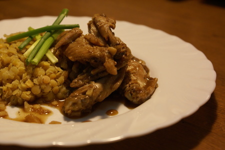Фото к рецепту: Куриные крылышки  а-ля по-китайски
