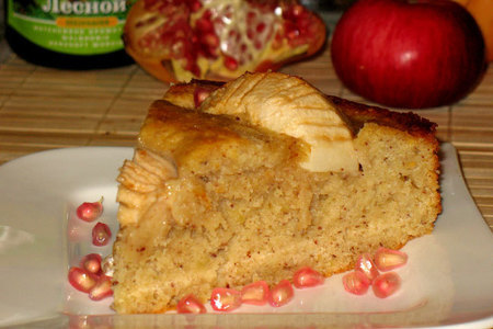 Яблочно-ореховый пирог с медовой пропиткой "5771"