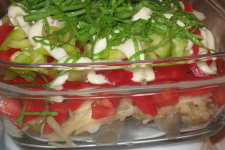 Фото к рецепту: Салат из рыбы "летний вечер"