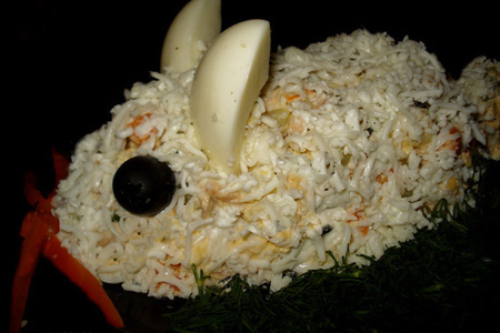 Фото к рецепту: Салат "кролик" (год кролика)