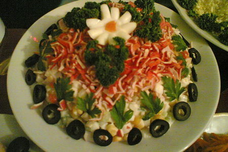 Фото к рецепту: Крабовый салат