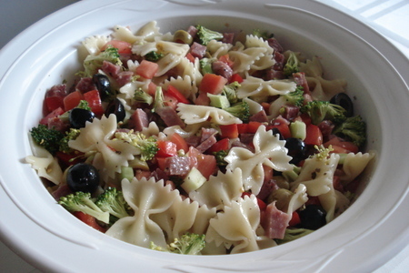 Фото к рецепту: Итальянский салат с макаронами.