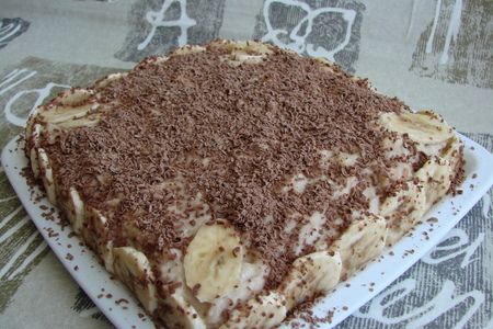 Фото к рецепту: Банановый торт-десерт (без выпечки)