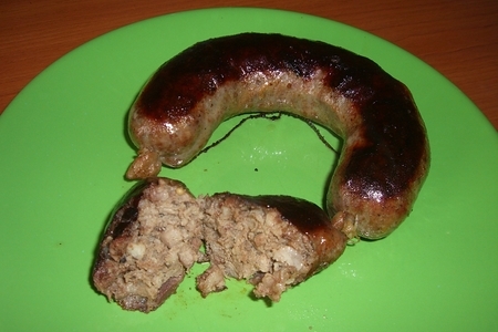 Печеночно-мясная домашняя колбаса