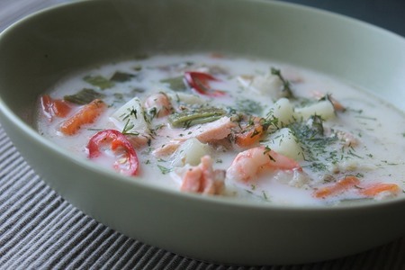 Фото к рецепту: Финский молочно-рыбный суп