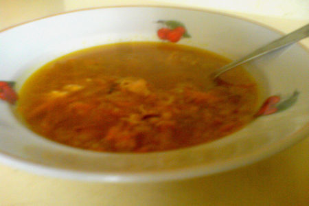Суп куриный с сельдереем и карри