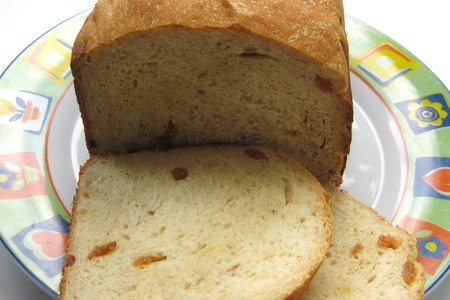 Фото к рецепту: Хлеб медовый с изюмом, орехами и семечками. рецепт для хлебопечки.