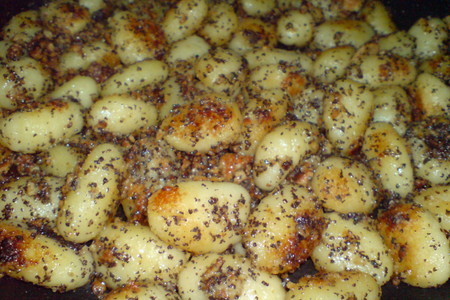 Фото к рецепту: Карамелизированные марципаново-маковые ньокки/gnocchini