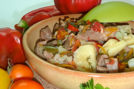 Фото к рецепту: Нарханги или баранина с овощами