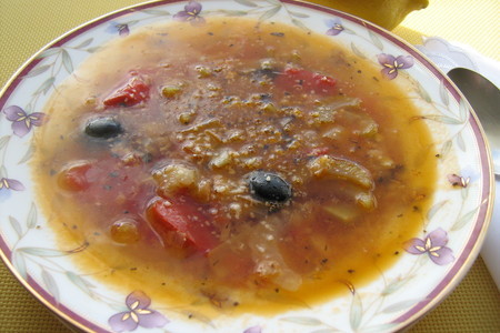 Вегетарианский  суп - средиземноморский