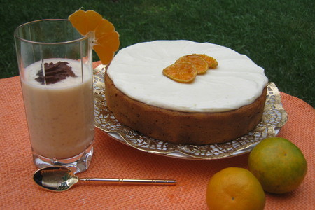 Тыквенный пирог со специями под цитрусовым кремом (orange and spice pumpkin cake)