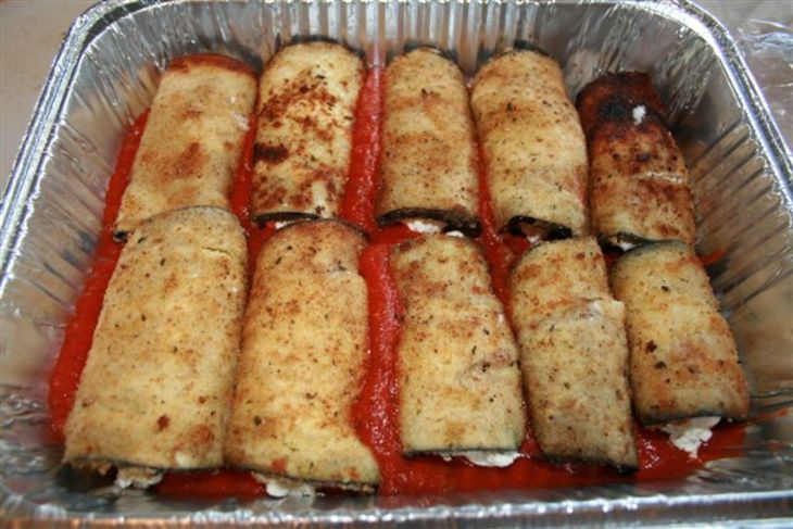 Baked eggplant rollatini.: шаг 6