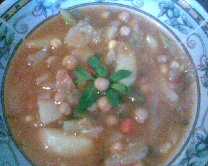 Густой томатный суп с нутом и смесью овощей - острый, пряный, ароматный: шаг 2