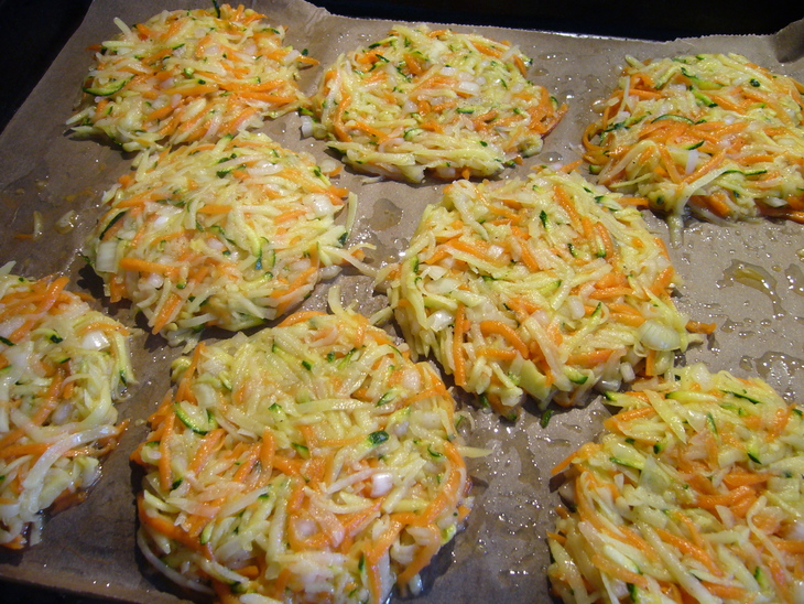 Овощные рёсти (rösti) с селедочным салатом: шаг 3