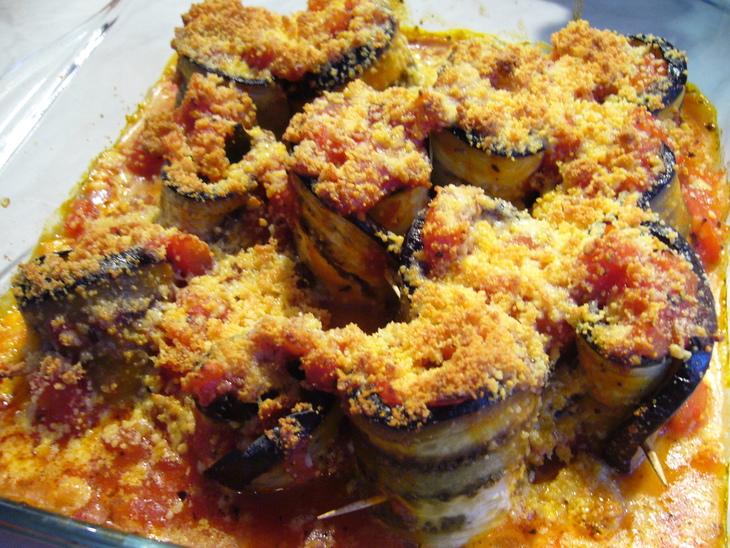 Melanzane alla parmigiana (баклажановые рулетики  с моцареллой): шаг 6