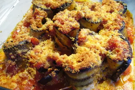 Melanzane alla parmigiana (баклажановые рулетики  с моцареллой): шаг 6