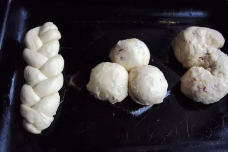 Английский хлеб к ужину (shaped dinner rolls): шаг 1