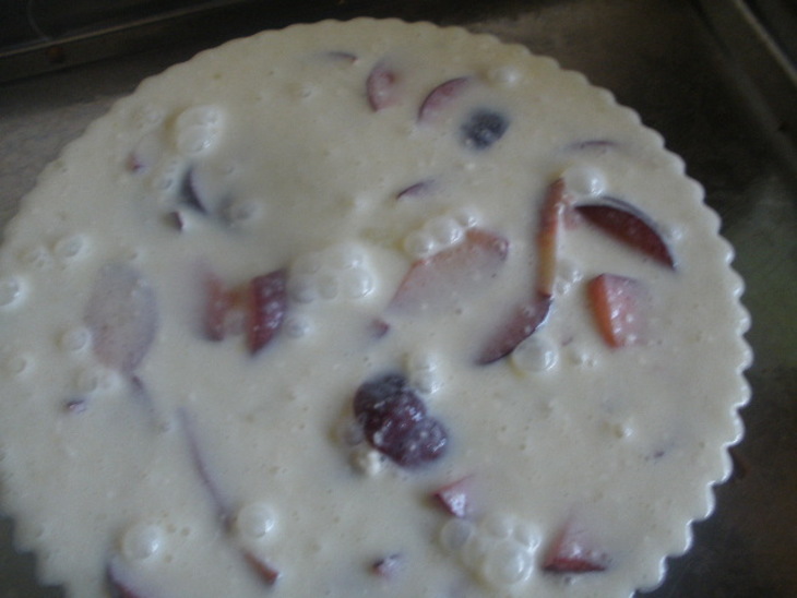 Тарт-экспресс со сливами (plum custard kuchen ): шаг 2