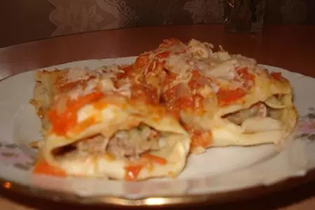 Каннеллони с мясным фаршем под томатным соусом: шаг 1