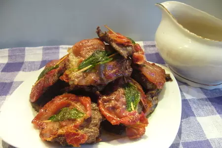 Saltimbocca alla romana (шницель по-римски): шаг 2