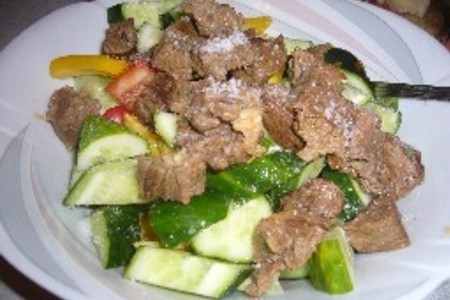 Салат мясной с овощами: шаг 4