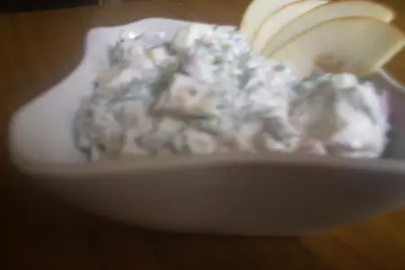 Соус из зелёного лука с укропом и яблоком: шаг 2