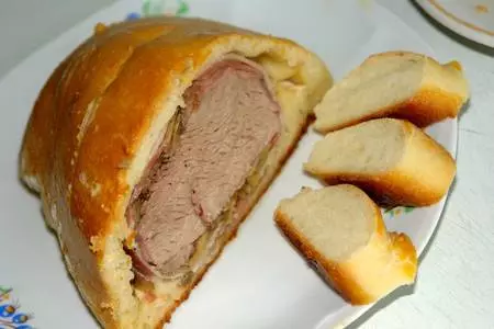 Говядина в прованском хлебушке, типа beef wellington: шаг 15