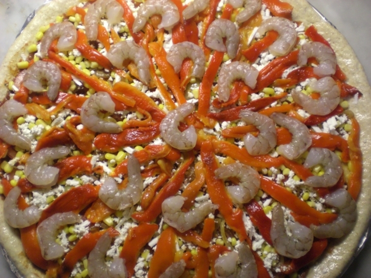 Пицца (замечательное тесто для неё) с креветками: шаг 30