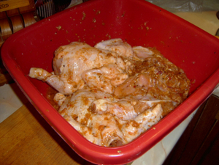 Цыпленок тапака: шаг 1