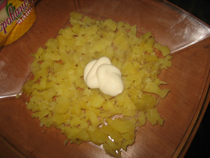 Салат с грибами и яблоком: шаг 5
