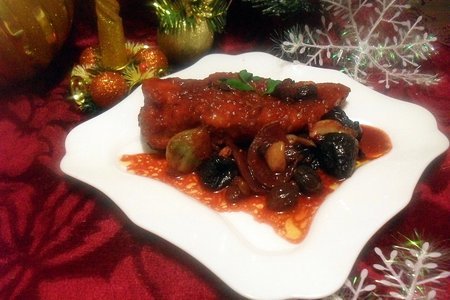 Куриное филе под пикантным соусом "новогодний маскарад": шаг 12